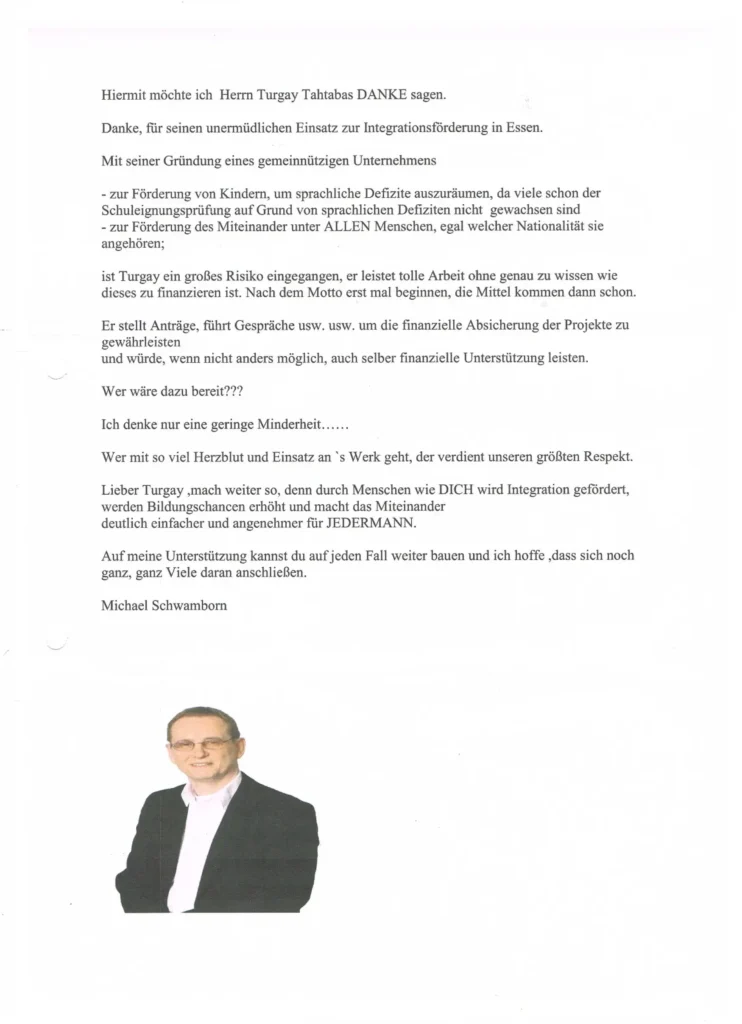 Referenz für Turgut Tahtabas von Michael Schwamborn