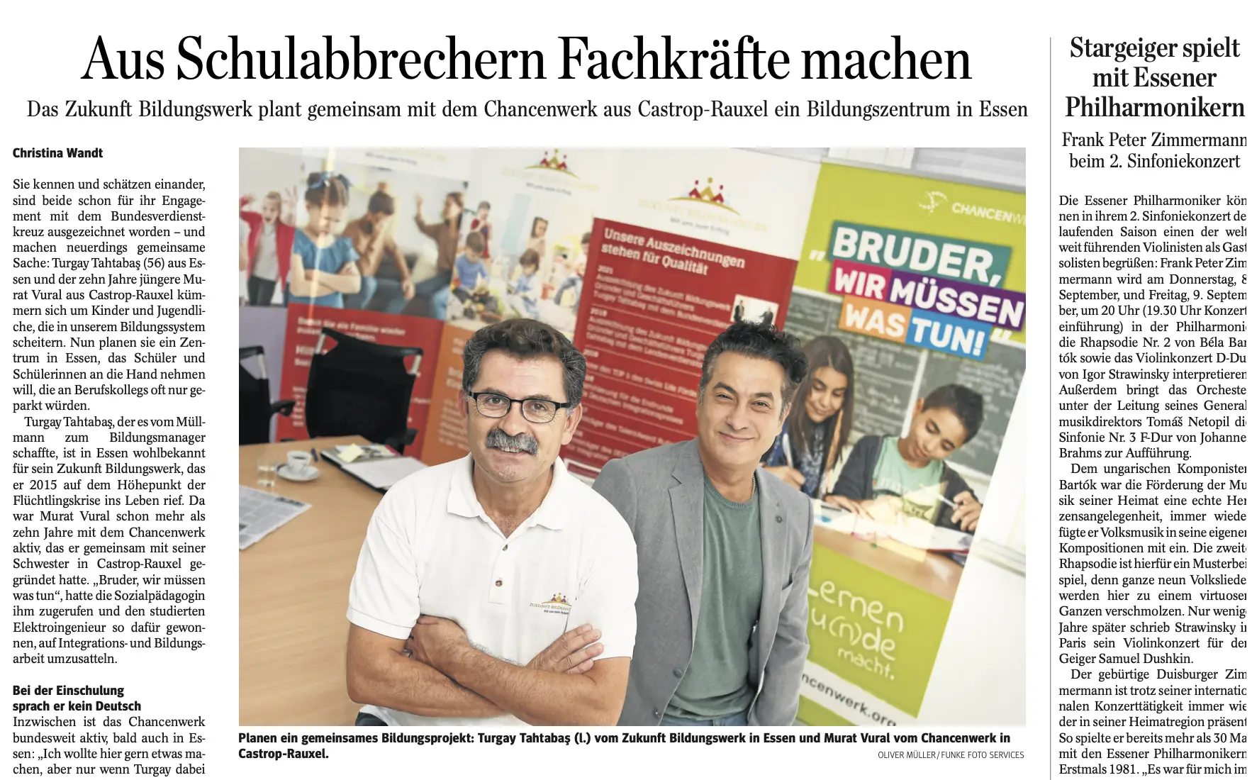 WAZ Artikel "Aus Schulabbrechern Fachkräfte machen"